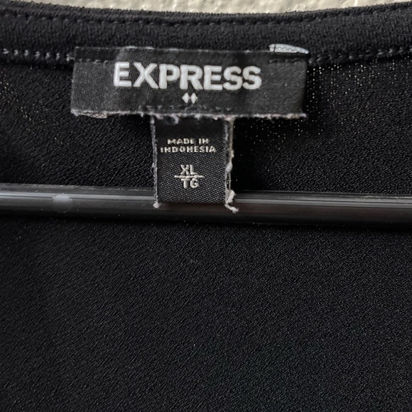 Express Ruched Black Top - Picture 3 of 3